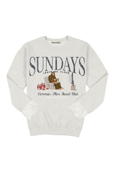 Simply Southern Sunday Crewneck Sweatshirt for Men in Flurry