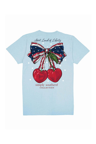 Simply Southern Plus Size Land Of Liberty T-Shirt for Women in Ice