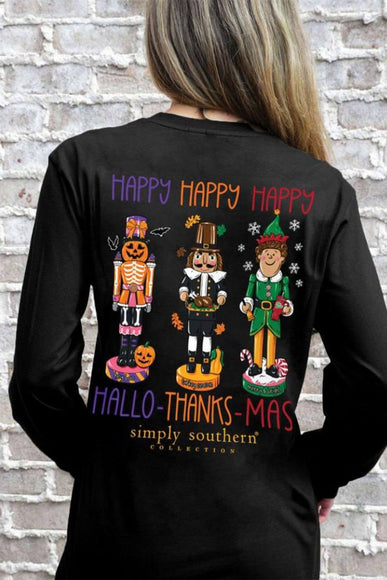 Simply Southern Long Sleeve Everything T-Shirt for Women in Black
