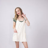 Simply Southern Tara Romper Dress for Women in Off White