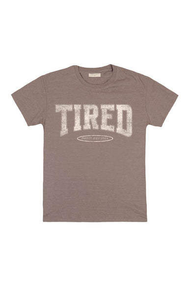 Simply Southern Tired T-Shirt for Women in Desert Heather