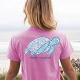 Simply Southern Tracking Preppy Turtle T-Shirt for Women in Pink