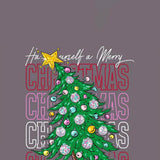 Simply Southern Plus Size Xmas Tree T-Shirt for Women in Iron Heather