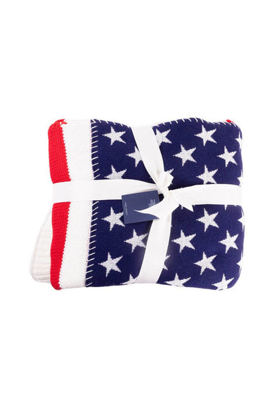 Simply Southern Sweater USA Flag Blanket in Cream