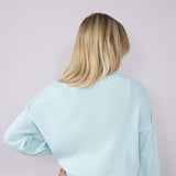 Simply Southern USA Sweater for Women in Sea Foam