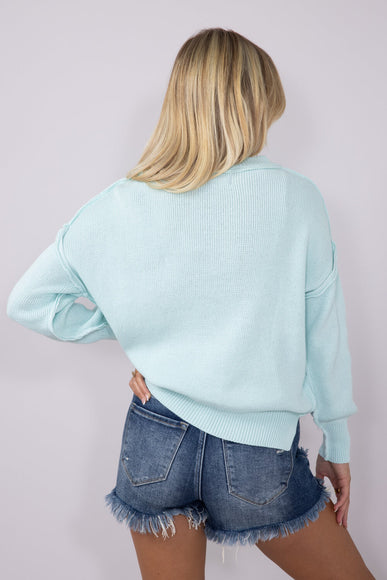 Simply Southern USA Sweater for Women in Sea Foam