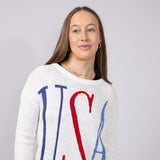 Simply Southern USA Sweater for Women in Cream