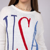 Simply Southern USA Sweater for Women in Cream