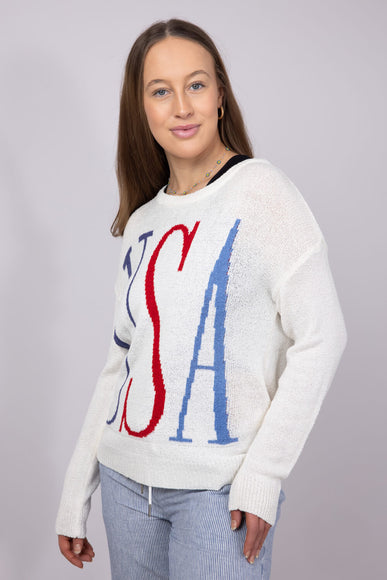 Simply Southern USA Sweater for Women in Cream