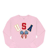 Women's Simply Southern USA Fleece Crewneck for Women in Pink