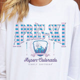 Simply Southern Youth Après-Ski Crewneck for Girls in White 