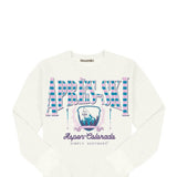 Simply Southern Youth Après-Ski Crewneck for Girls in White 