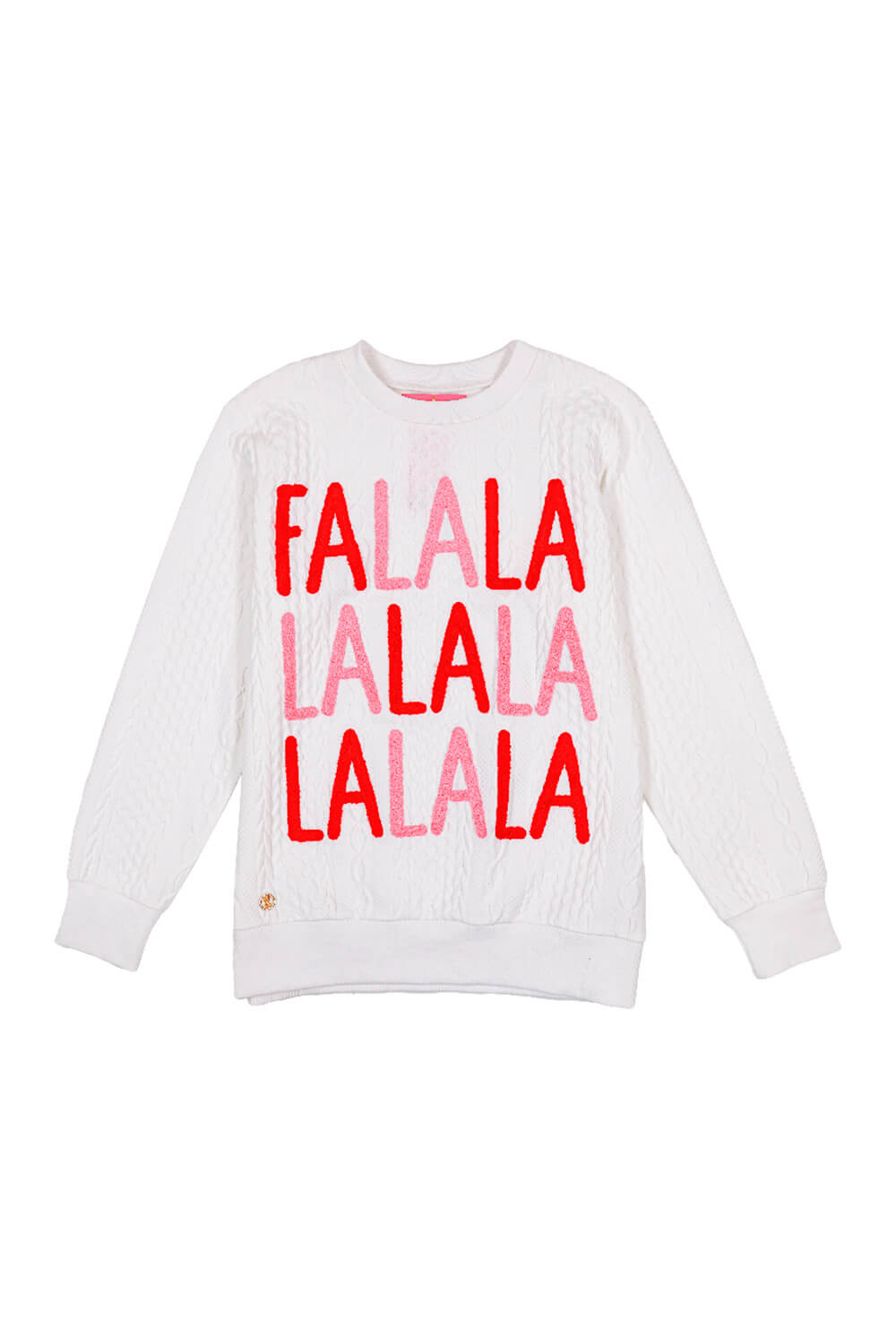 Simply Southern Youth FA LA LA Braided Sweatshirt for Girls in White Glik s