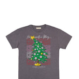 Simply Southern Youth Christmas Tree T-Shirt for Girls in Iron Heather 