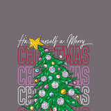 Simply Southern Youth Christmas Tree T-Shirt for Girls in Iron Heather 