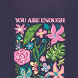 Simply Southern Youth You Are Enough T-Shirt for Girls in Navy