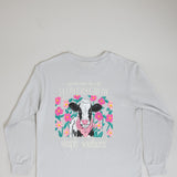 Kids Simply Southern T-Shirts Youth Long Sleeve Flowers Cow T-Shirt for Girls in White Water