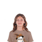 Simply Southern Youth Fall Ghost T-Shirt for Women in Desert Heather