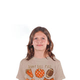 Simply Southern Youth Happy Fall Y’all T-Shirt for Girls in Oat Heather 