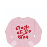 Simply Southern Youth Jingle Sweatshirt for Girls in Tutu Pink