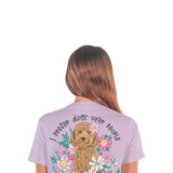 Girls Youth Simply Southern Youth Dogs Over People T-Shirt for Girls in Purple