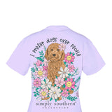 Girls Youth Simply Southern Youth Dogs Over People T-Shirt for Girls in Purple