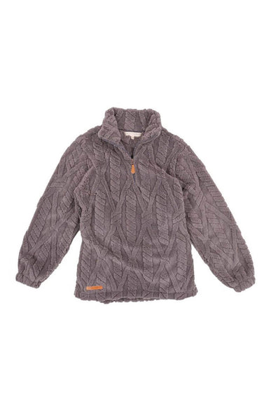 Simply Southern Youth Kate Pullover Jacket Pullover for Girls in Pavement  Grey