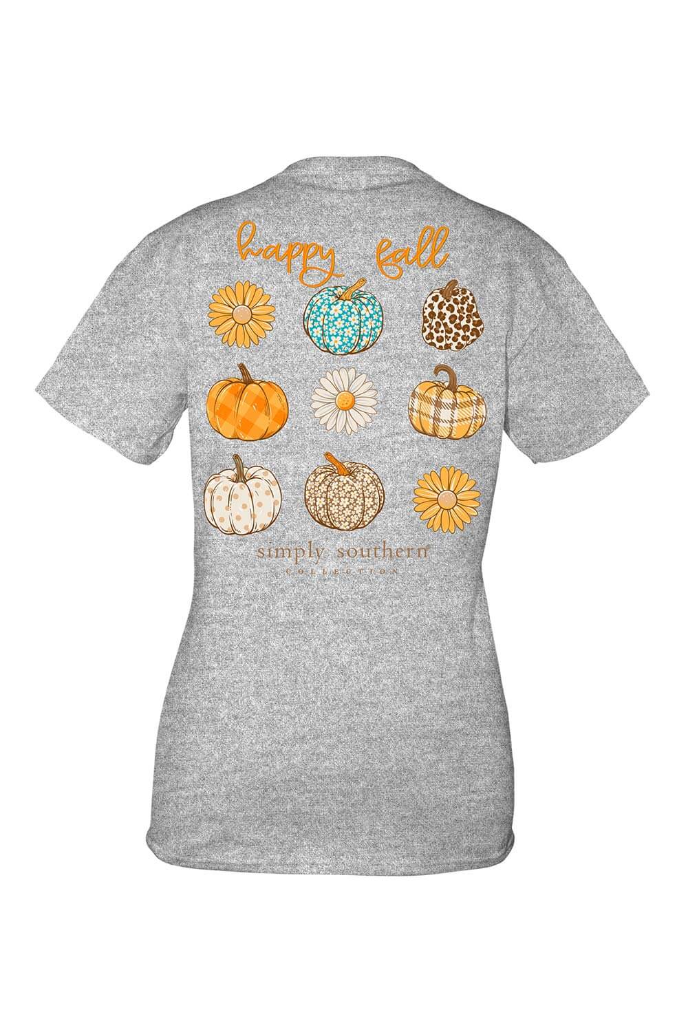 Simply Love Round Neck Long Sleeve Pumpkin & Flower Graphic