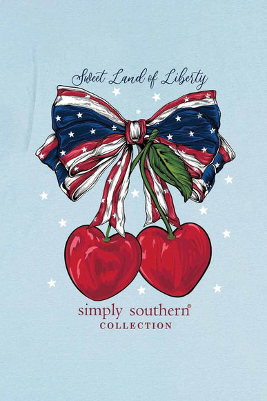 Simply Southern Youth Land Of Liberty T-Shirt for Girls in Ice