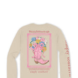 Girl's Simply Southern Shirts Youth Long Sleeve Walk By Faith T-Shirt for Girls in Whisper