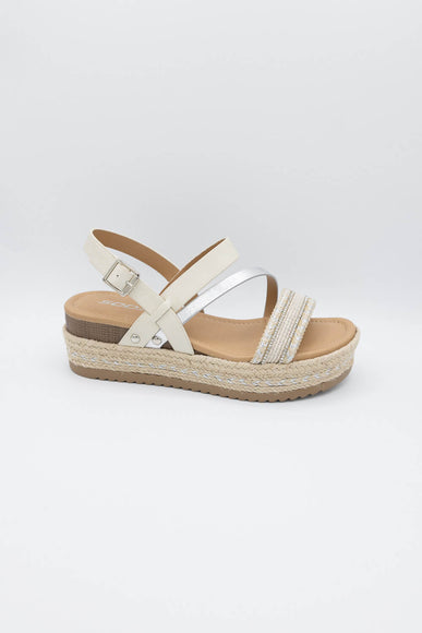 Soda Shoes Aaron Flatform Sandals for Women in Off White