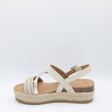 Soda Shoes Aaron Flatform Sandals for Women in Off White