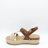 Soda Shoes Aaron Platform Sandals for Women in Tan 