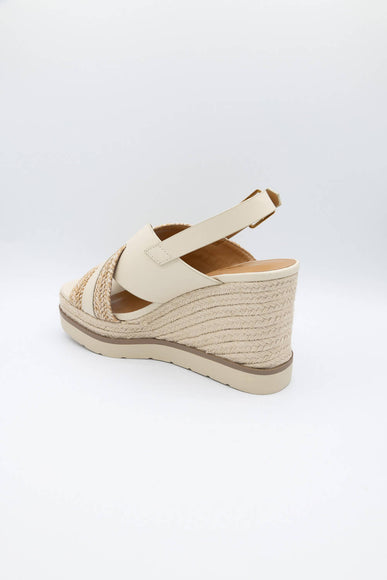 Soda Shoes Almo Rope Wedges for Women in Beige