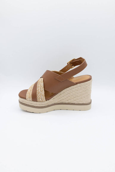 Soda Shoes Almo Rope Wedges for Women in Tan