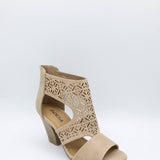 Soda Amicia Perf Heels for Women in Taupe