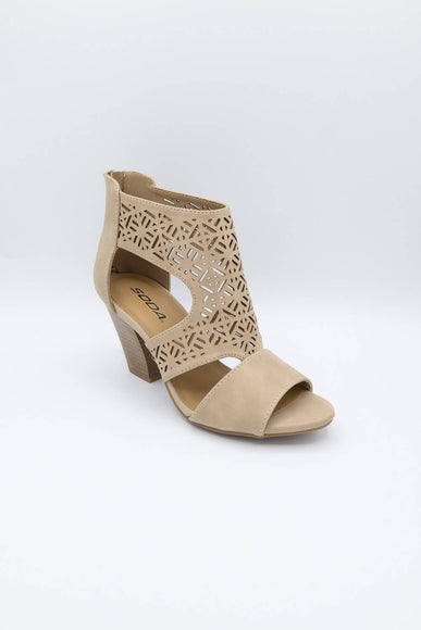 Soda Amicia Perf Heels for Women in Taupe