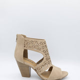 Soda Amicia Perf Heels for Women in Taupe