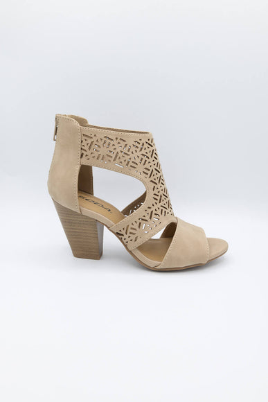 Soda Amicia Perf Heels for Women in Taupe