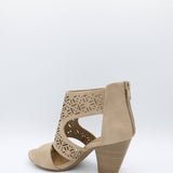 Soda Amicia Perf Heels for Women in Taupe