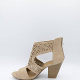 Soda Amicia Perf Heels for Women in Taupe