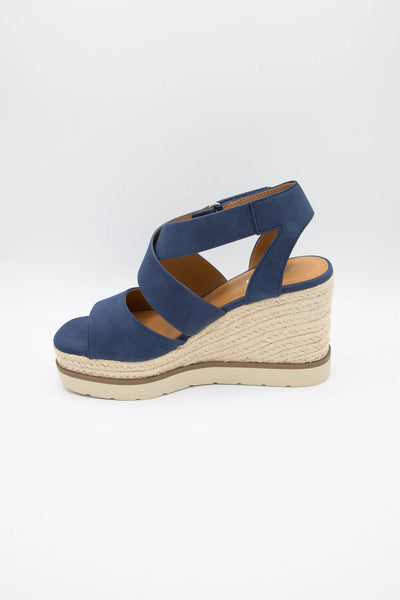 Soda Churro Rope Wedges for Women in Blue | CHURRO-S NAVY – Glik's