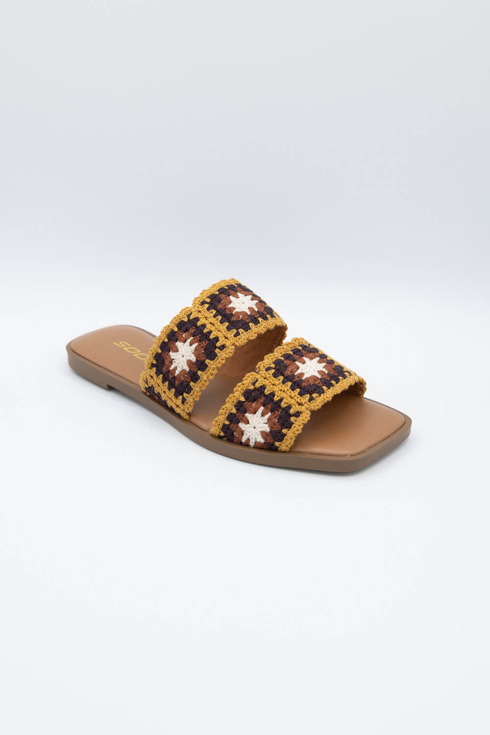 soda shoes crochet slides women brown MOCHI SBLONDE 1