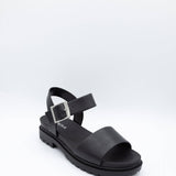 Soda Honour Band Ankle Strap Sandals for Women in Black