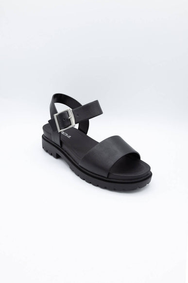 Soda Honour Band Ankle Strap Sandals for Women in Black