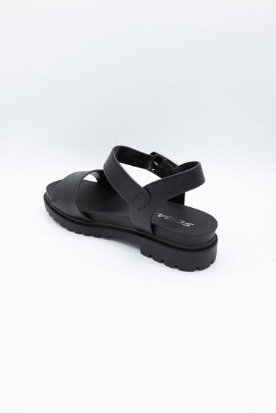 Soda Honour Band Ankle Strap Sandals for Women in Black