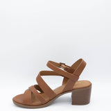 Soda Hotspot Strappy Block Heels for Women in Tan