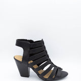 Soda Molten Cone Heels for Women in Black