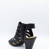 Soda Molten Cone Heels for Women in Black