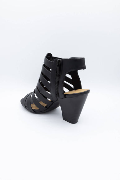 Soda Molten Cone Heels for Women in Black